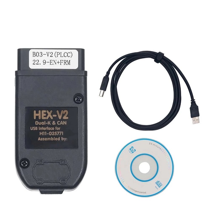 Autódiagnosztikai eszköz VAG HEX V2 USB interfészhez OBD2 kábel OBD2