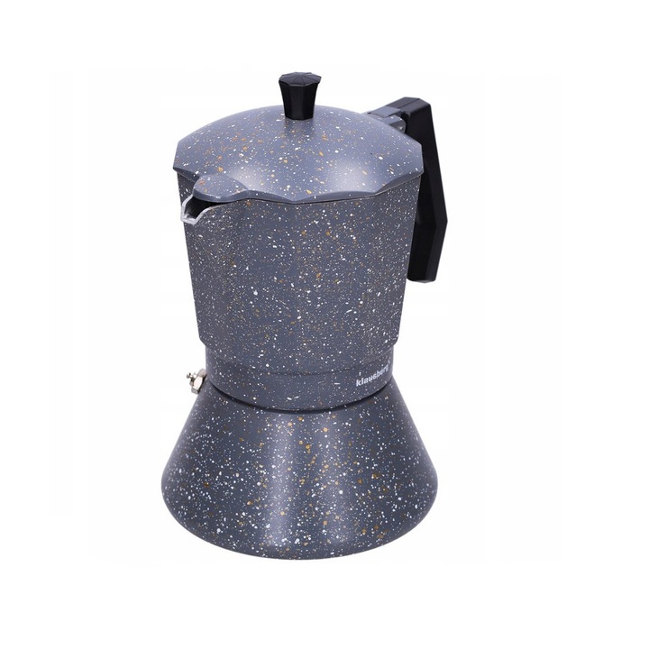 Cafetiera espresso, 450ml, 9 cani espresso, neagru, Klausberg