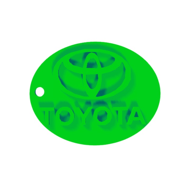 Breloc chei, "TOYOTA", 40X 50 mm verde