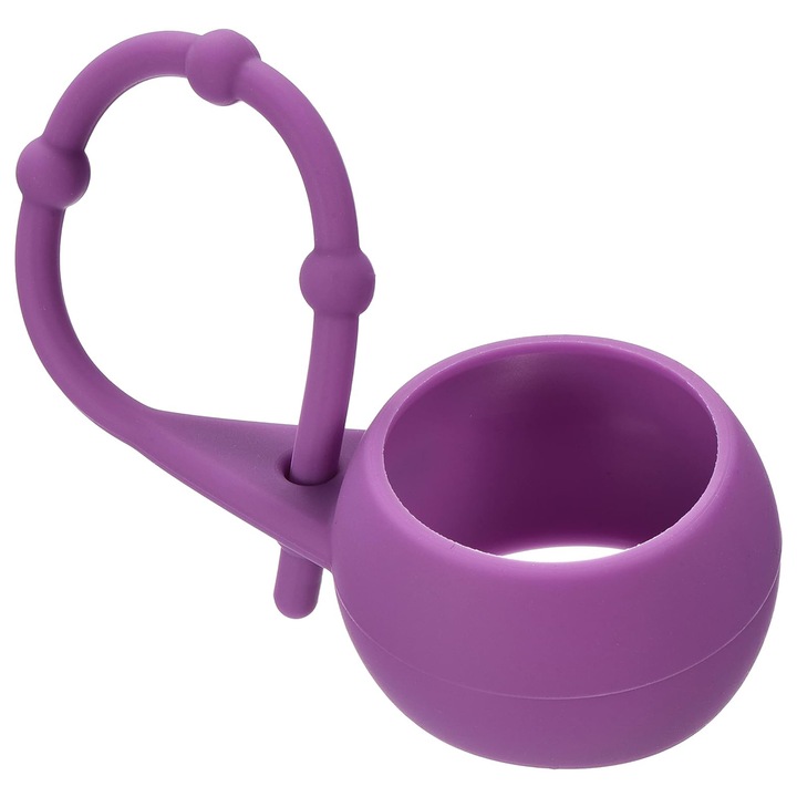 Suport pentru minge de golf, 1 buc. manson de protectie din silicon, cu noduri pentru centura pentru sac de golf, violet, PATIKIL