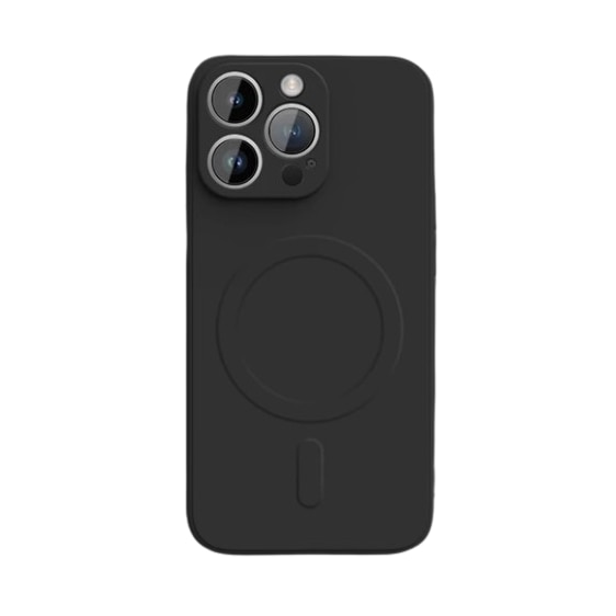 Husa Smooth Guard MagSafe, Pentru iPhone 16 Pro, Antisoc, Incarcare Wireless, Silicon, Negru