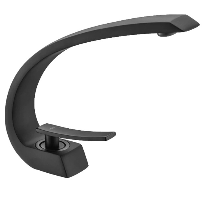 Szaniter csap a mosogatóhoz, pultra szerelhető, fekete matt króm bevonat, egykaros