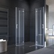 Cabina de dus, Usa batanta, 120x120x195 cm, Intrare pe colt, Paravan de dus, Sticla securizata 6 mm