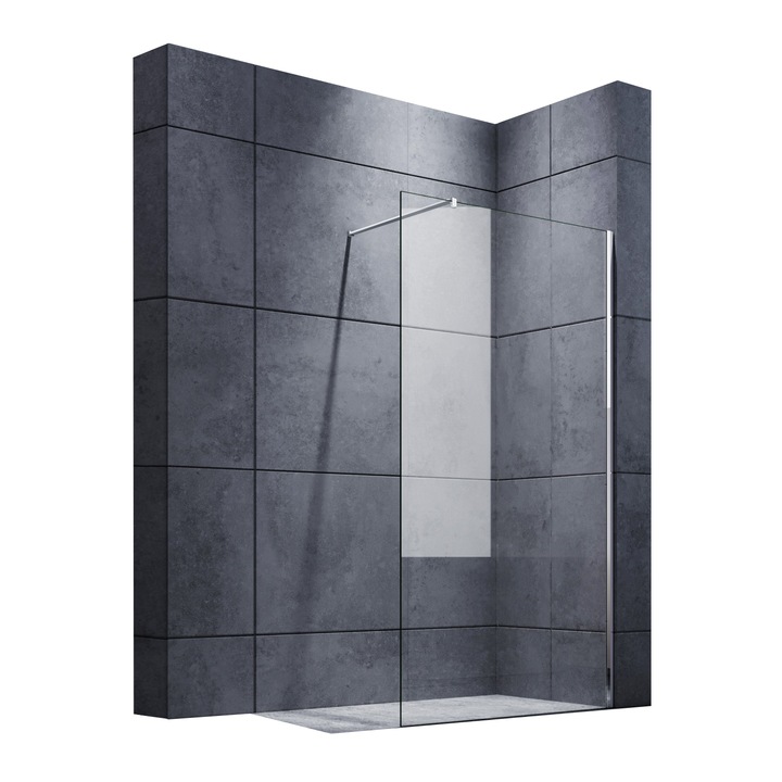 Paravan dus, 120x200cm, Walk-in, Sticla securizata 8mm, Usor de curatat