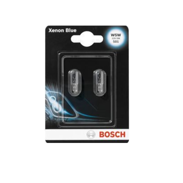 JAHN 2x W5W Blue Xenon Look Halogen Bulbs – 12V 5W, T10 Wedge Base, Cool White Style - View #3