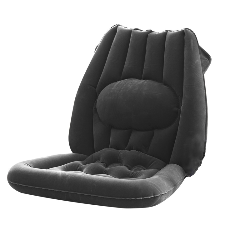 Husa scaun gonflabila cu perna lombara pentru auto si birou