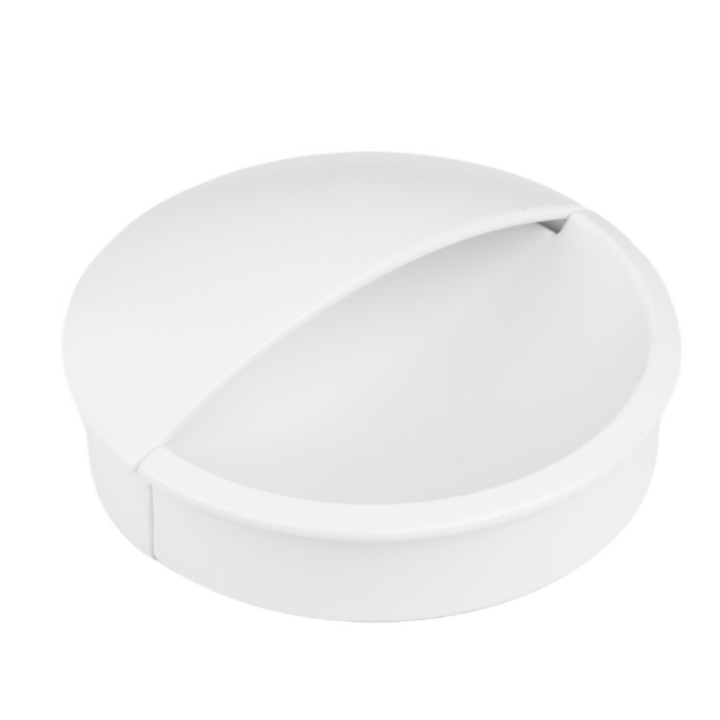 Maner ingropat pentru mobila Lidd, finisaj alb mat, D:64 mm