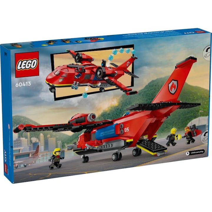 LEGO City - Tűzoltó mentőrepülőgép, 6+ év, 478 elem, Járművek