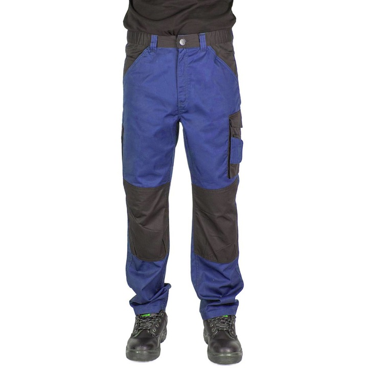 Класически мъжки работен панталон с наколенки и многофункционални джобове, Син, 48