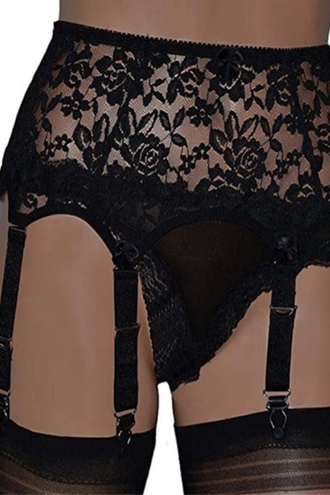 Portjartiera dama Poliamida Negru, Negru