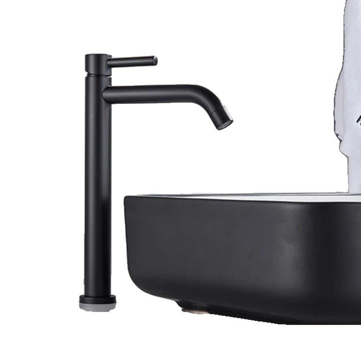 Szifoncsap, egykaros kialakítás, matt fekete, mosdópultra szerelhető
