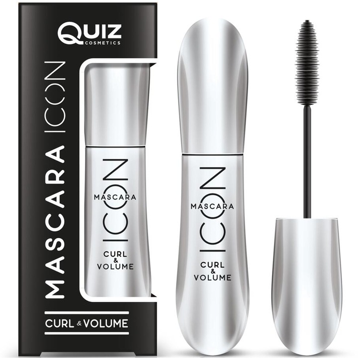 Mascara Icon Curl & Volume, Quiz Cosmetics, 8 g eMAG.ro