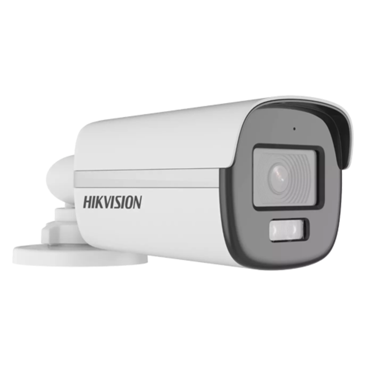 ColorVu, Dual Light - Камера аналогова 2MP, леща 2.8mm, IR 40m, WL 40m, TVI/AHD/CVI/CVBS, Mic., IP67 - HIKVISION DS-2CE12DF0T-LFS-2.8mm