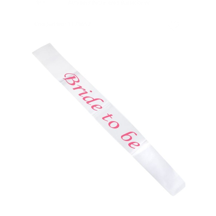 Panglica de Petrecere Alba, Bride To Be