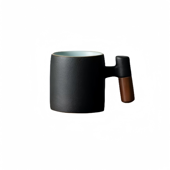 Ceasca de cafea, Ceramica, 75 ml, Negru