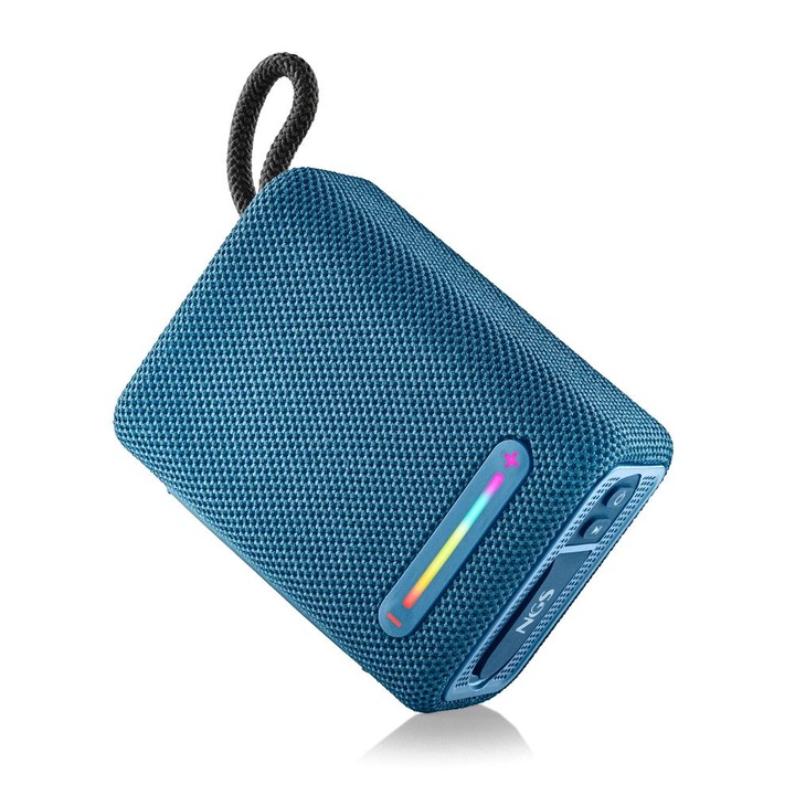 Hordozható Bluetooth hangszóró NGS Roller Furia 1, 15W, Aux, TWS, USB, IPX6, kék