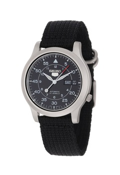 Seiko Ceas negru 5 Gent, Negru Seiko Ceas negru 5 Gent, Negru