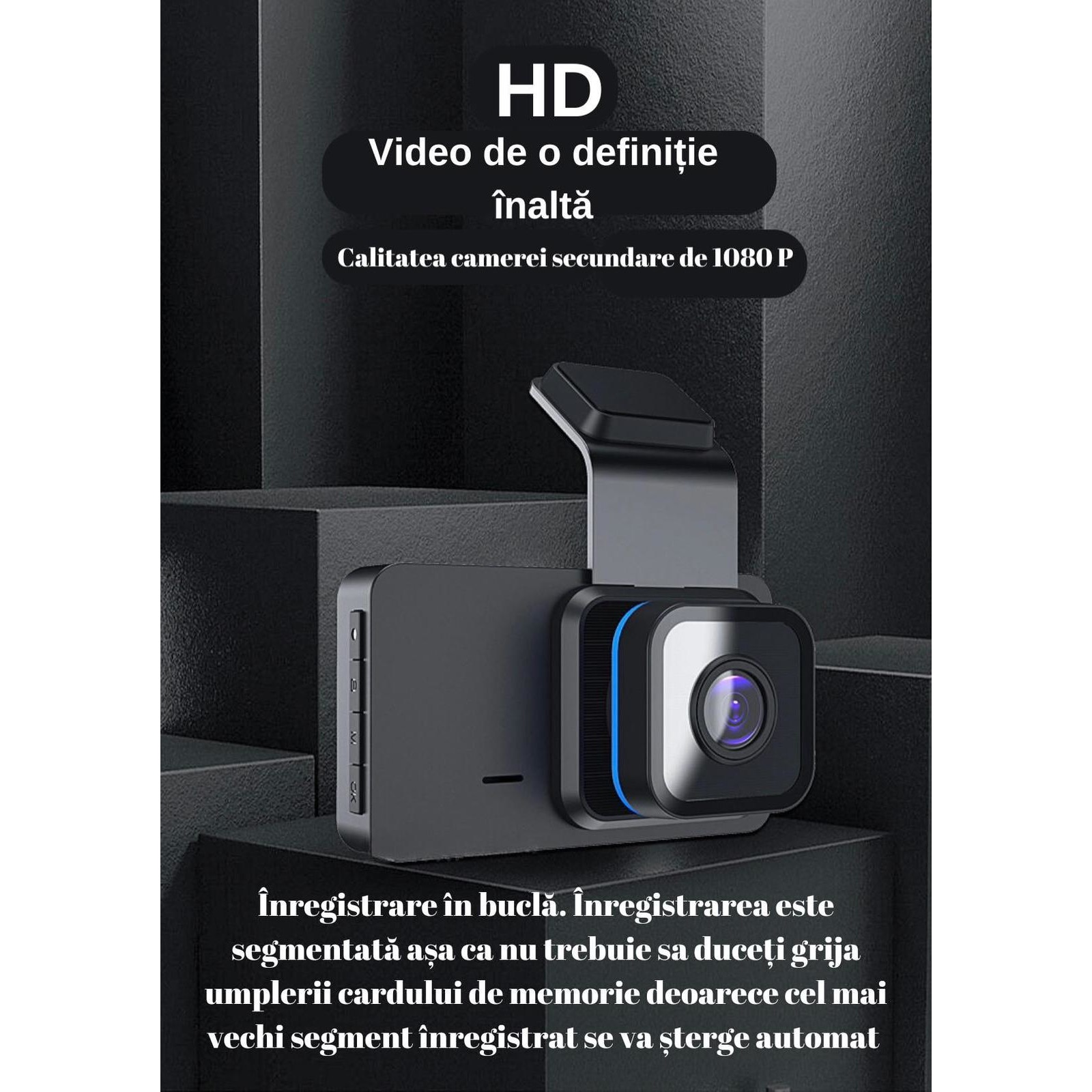 WIFI камера за кола, Dual Cam Pro, ADAS, ъгъл на снимане 150 ...