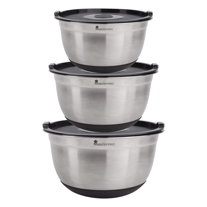 Set 6 boluri, Bergner BGEU-5524, inox, argintiu