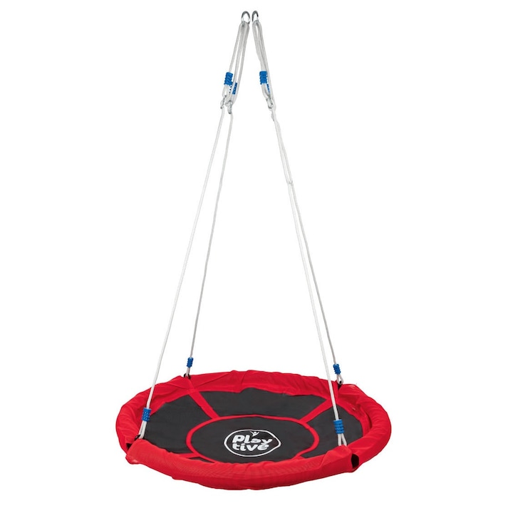 PlayTive NT-9749 Nest Swing fészekhinta, 113 cm átmérő, fekete-piros