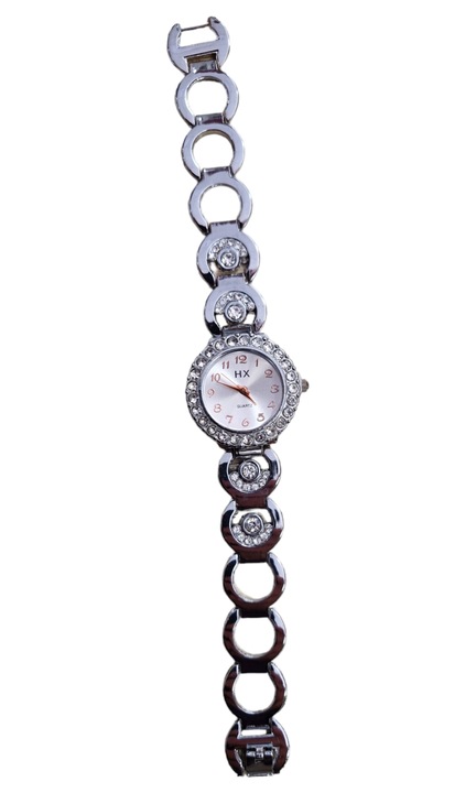 HX női ékszeróra, karóra, 30mm tok átmérővel ezüst színben