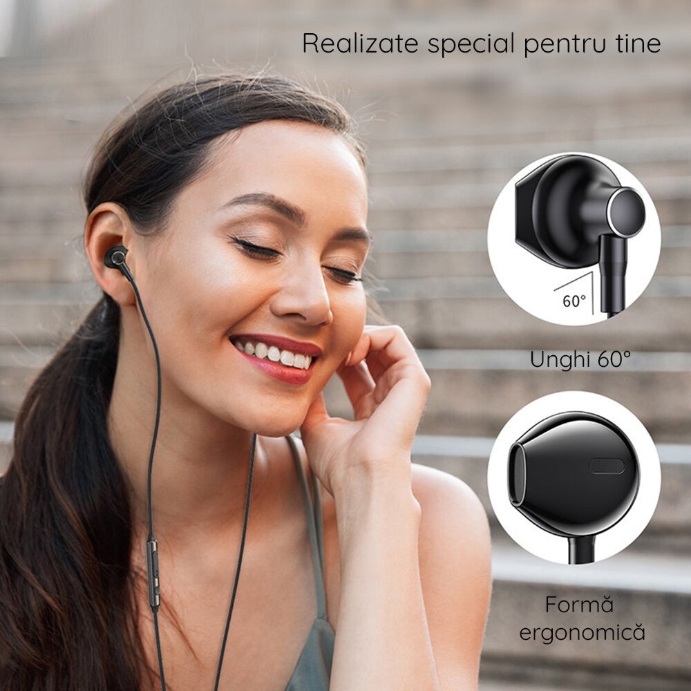 Аудио слушалки In-Ear, USB Type-C конектор, микрофон и бутони за ...