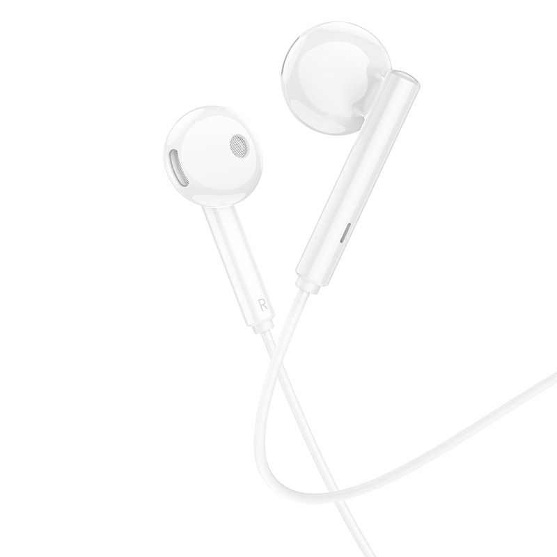 Casti Borofone BM82 Art Music, cu microfon, tip C, sunet Hi-Fi, alb