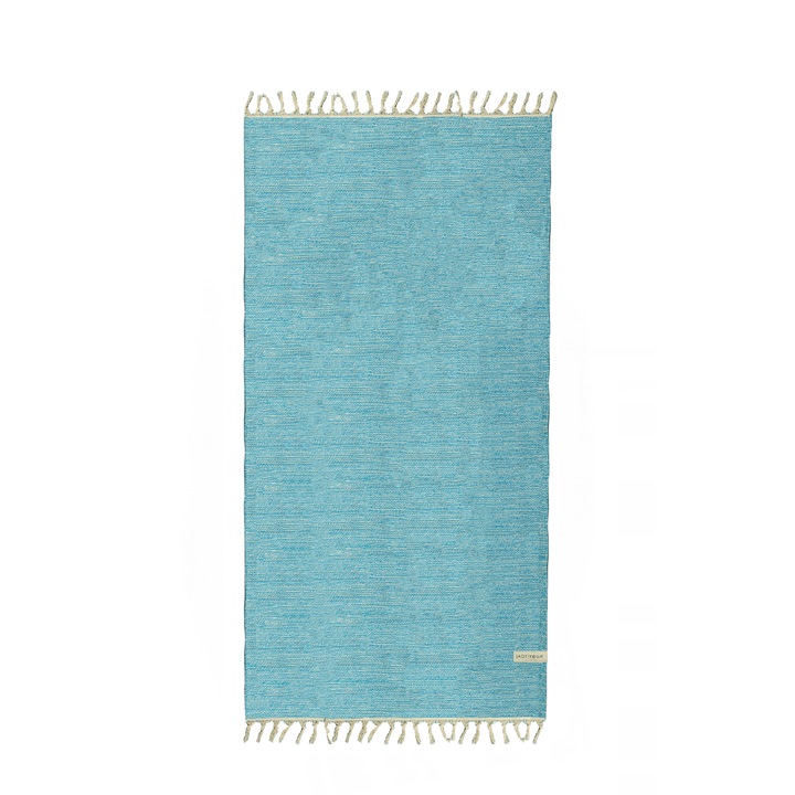 Covoras de yoga, Jade Yoga, Tesute manual, bumbac, albastru