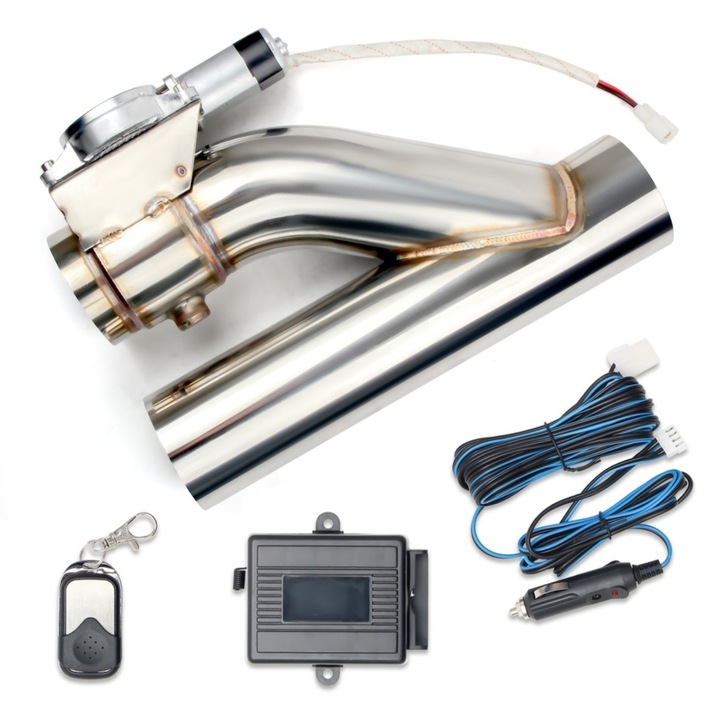 Електрическа изпускателна клапа Y-форма – 1 клапан, уплътнение на клапана и регулируем звук 63 MM