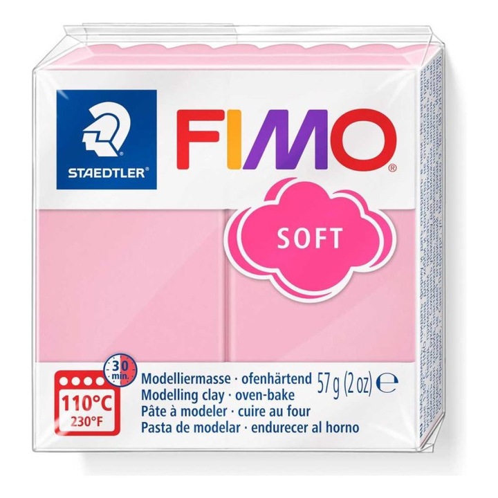 FIMO Soft Trend полимерна паста, 57g Бледо розово