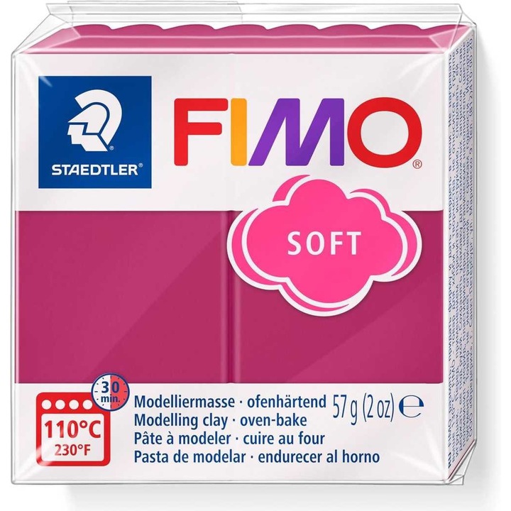 Pasta de modelaj FIMO Soft Trend 57g Rosu carmin murdar