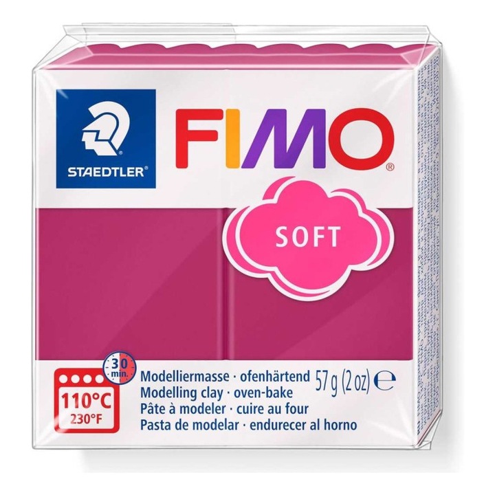 Полимерна паста FIMO Soft Trend 57g Кармин червено