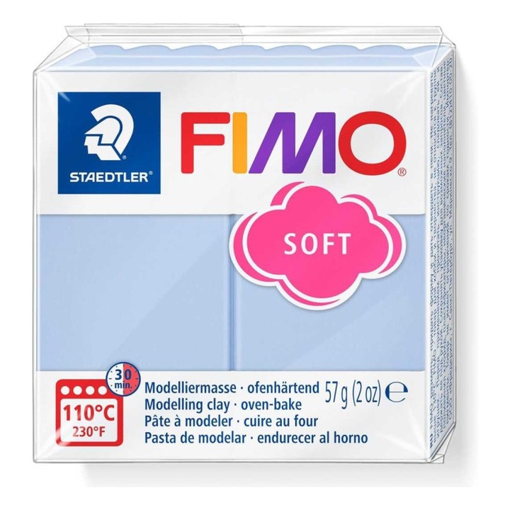 Полимерна паста FIMO Soft Trend 57g Светло синьо