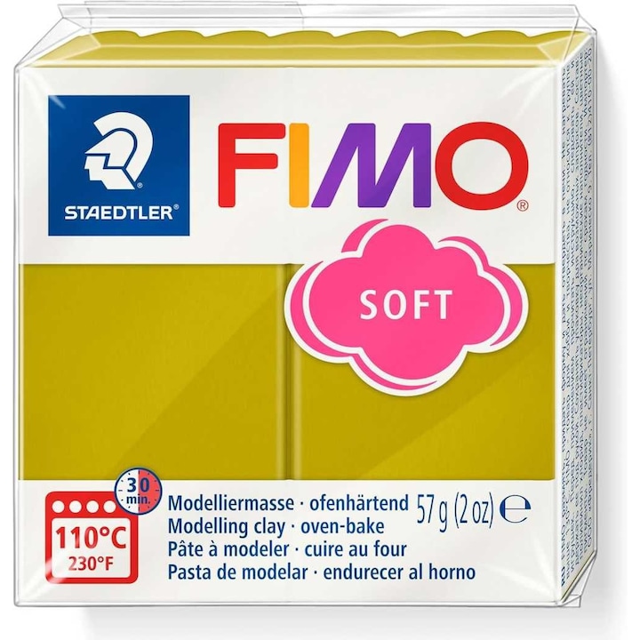 Pasta de modelaj FIMO Soft Trend 57g Verde peridot galbui