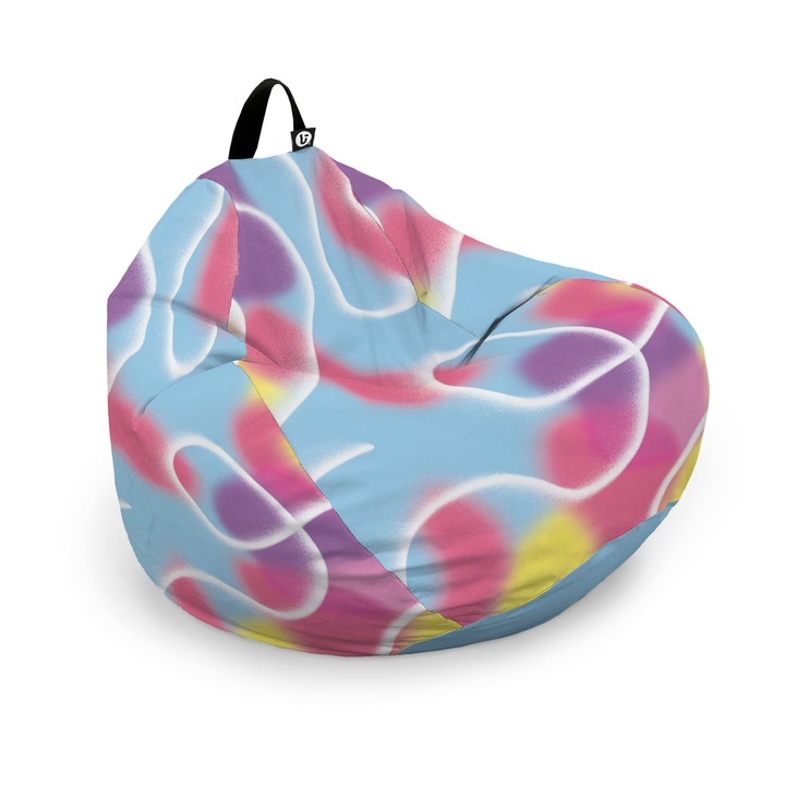 Husa exterioara Updeco Puf Bean Bag tip Para L, fara umplutura, impermeabil, cu maner, 80 x 80 x 55 cm, Aerobic
