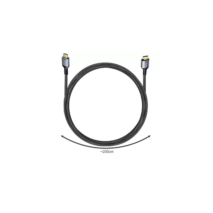 Cablu HDMI 2.1 2M 8K Ultra HD de viteza ultra mare，48Gbps 8K 60Hz