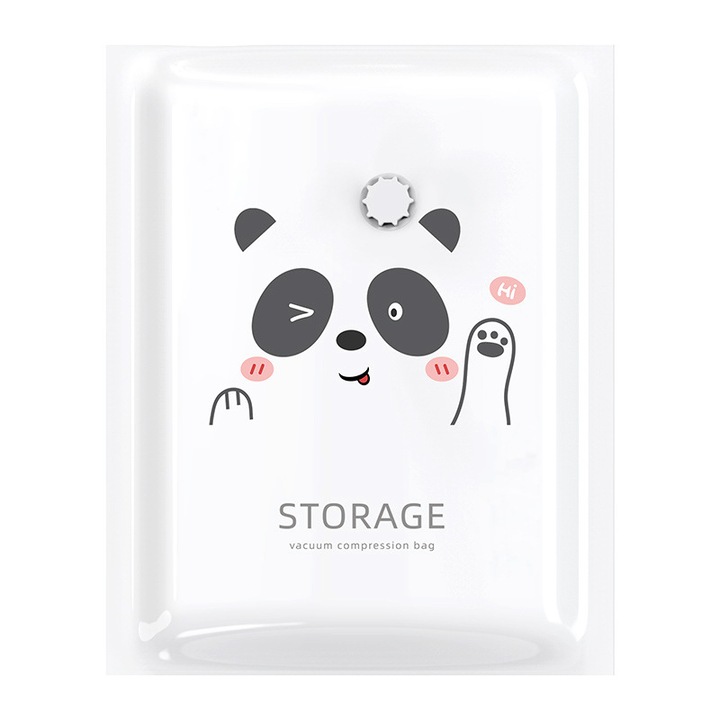 Sac de vidat model panda, 60 x 80cm, Alb