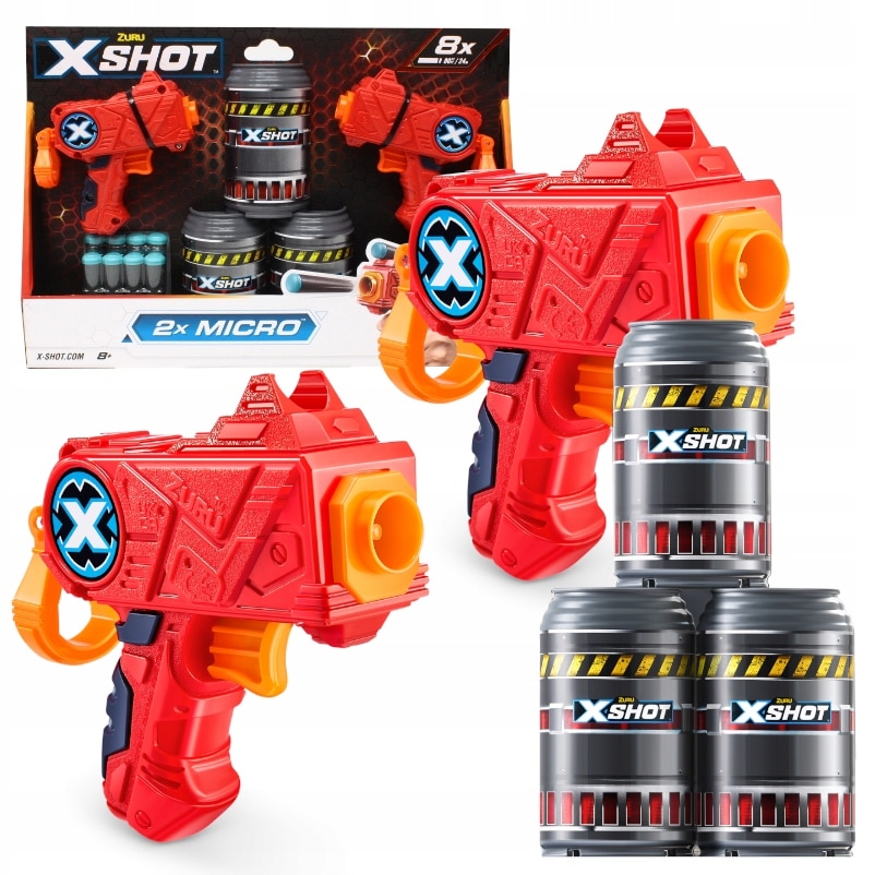 Pistol de jucarie pentru copii, X-Shot, set cu 16 sageti si tinta