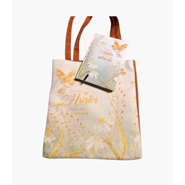 Pachet jurnal si sacosa cu text biblic model 4