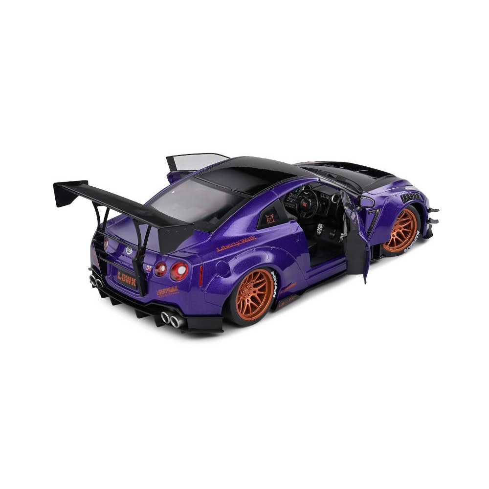 Macheta auto Nissan GT-R (R35) W/ Liberty Walk Body Kit 2.0 purple
