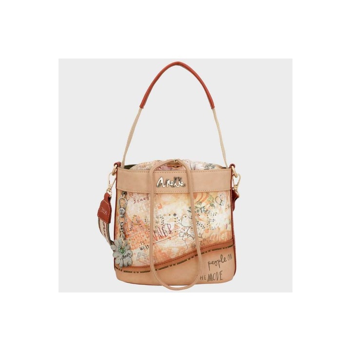 Geanta Anekke dama - Peace & Love, Multicolor