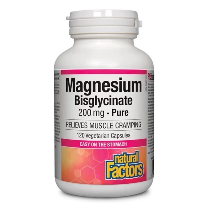 Supliment alimentar, Natural Factors, Magneziu Bisglicinat, 200mg, 120 capsule