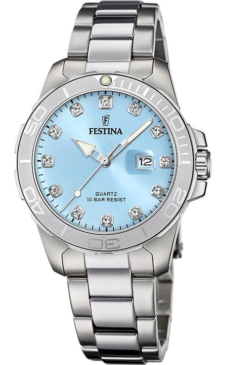 Ceas dama, Festina, Otel/Inox, Argintiu