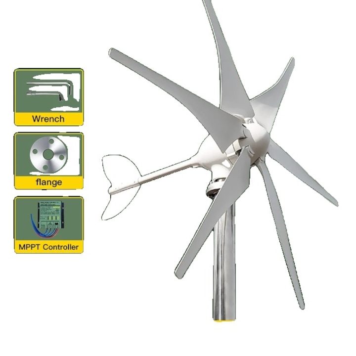 Generator turbina eoliana, 2000w, 24V, Argintiu