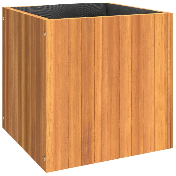 Jardiniera de gradina vidaXL, 45x45x45 cm, lemn masiv de acacia 7.1 kg 366502