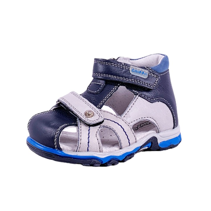 Детски сандали Chippo Baby 923980-2, Естествена кожа, Тъмносин/Сив, Сив/Тъмносин