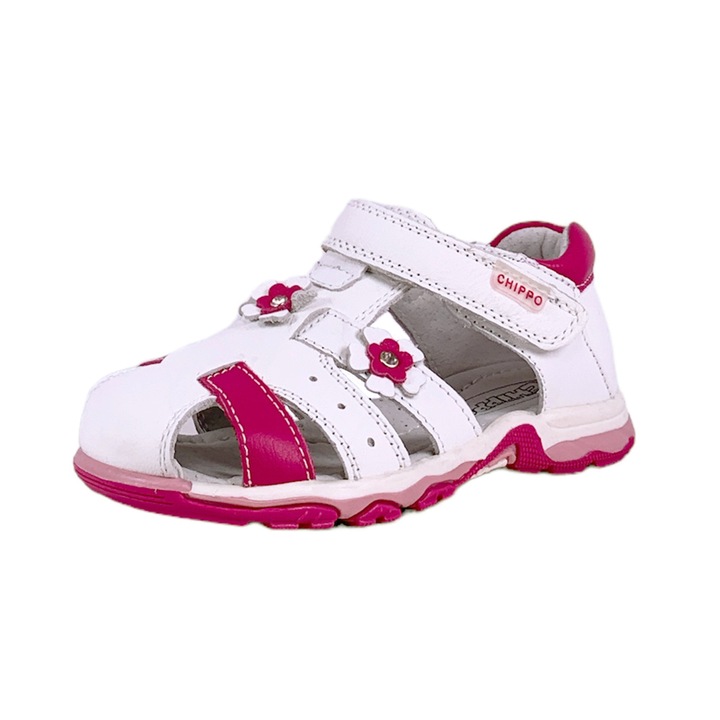 Детски сандали Chippo Kids 923882-2, Естествена кожа, Бял/Розов, Бял/Розов