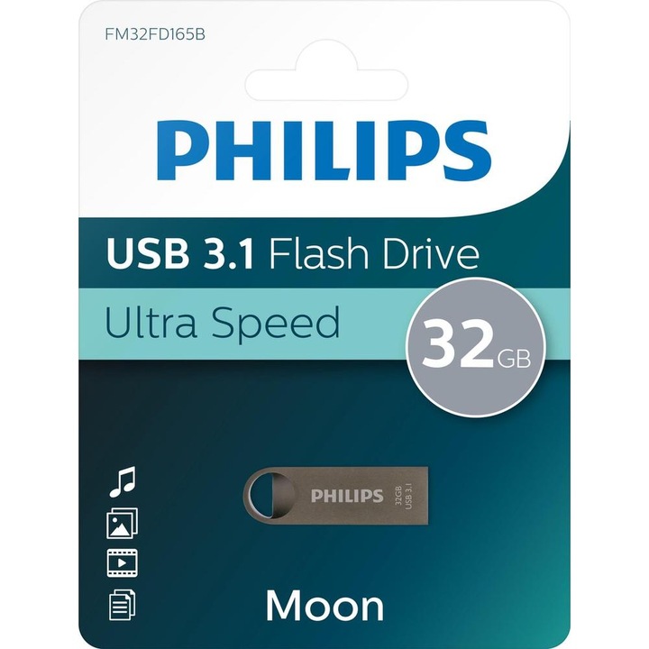 USB pendrive Philips FM32FD165B/00, 32 GB, USB 3.1 szürke