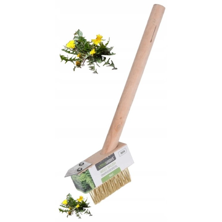 Perie pentru curatat pavaje, Koopman, metal/lemn, 38cm
