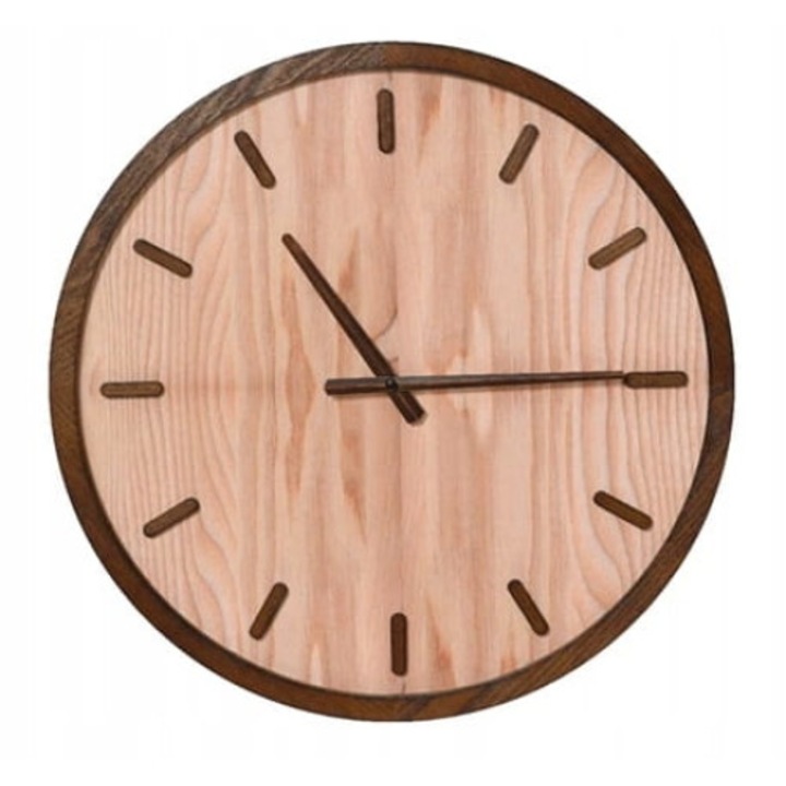 Kaemingk falióra, modern, fa, bézs, 50cm
